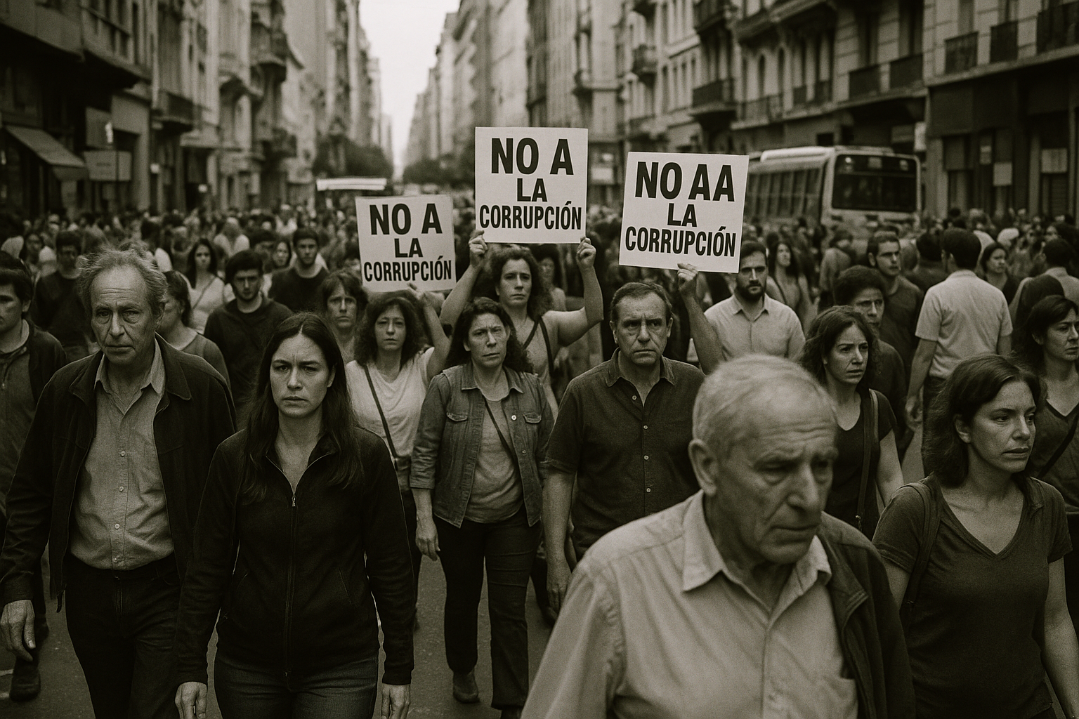 Gente caminando en una calle de Buenos Aires