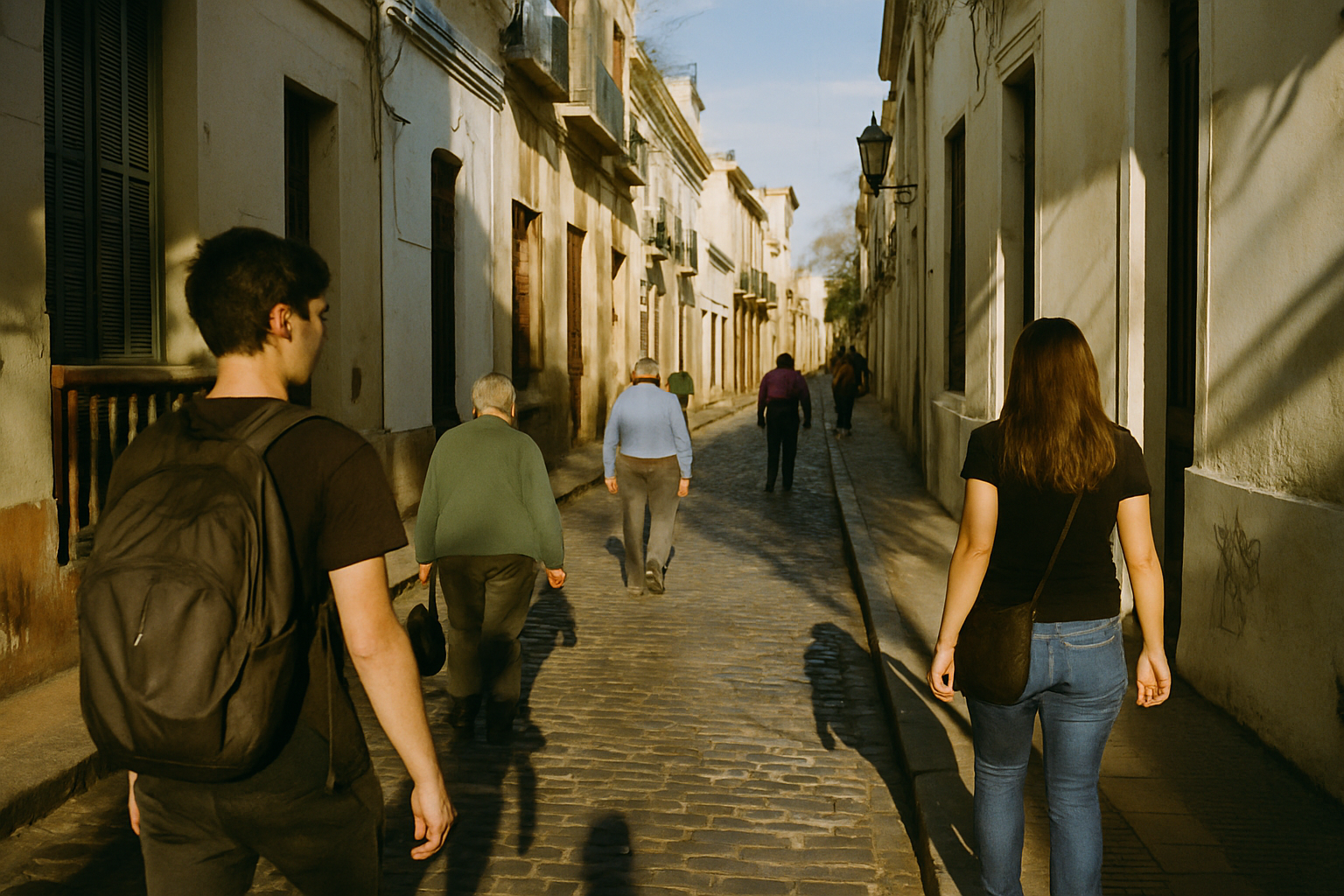 Gente caminando en una calle de Buenos Aires